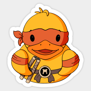 Michelangelo TMNT Rubber Duck Sticker